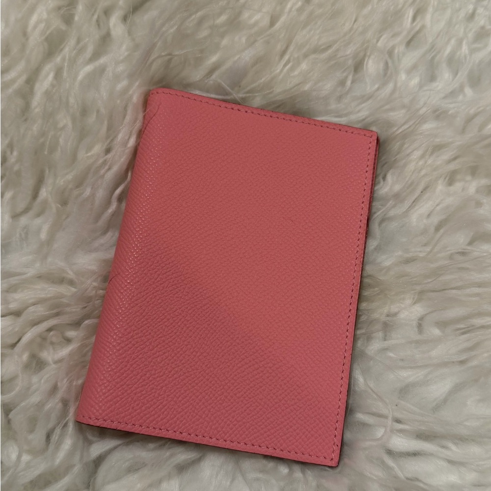 Herme Textured Passport Holder